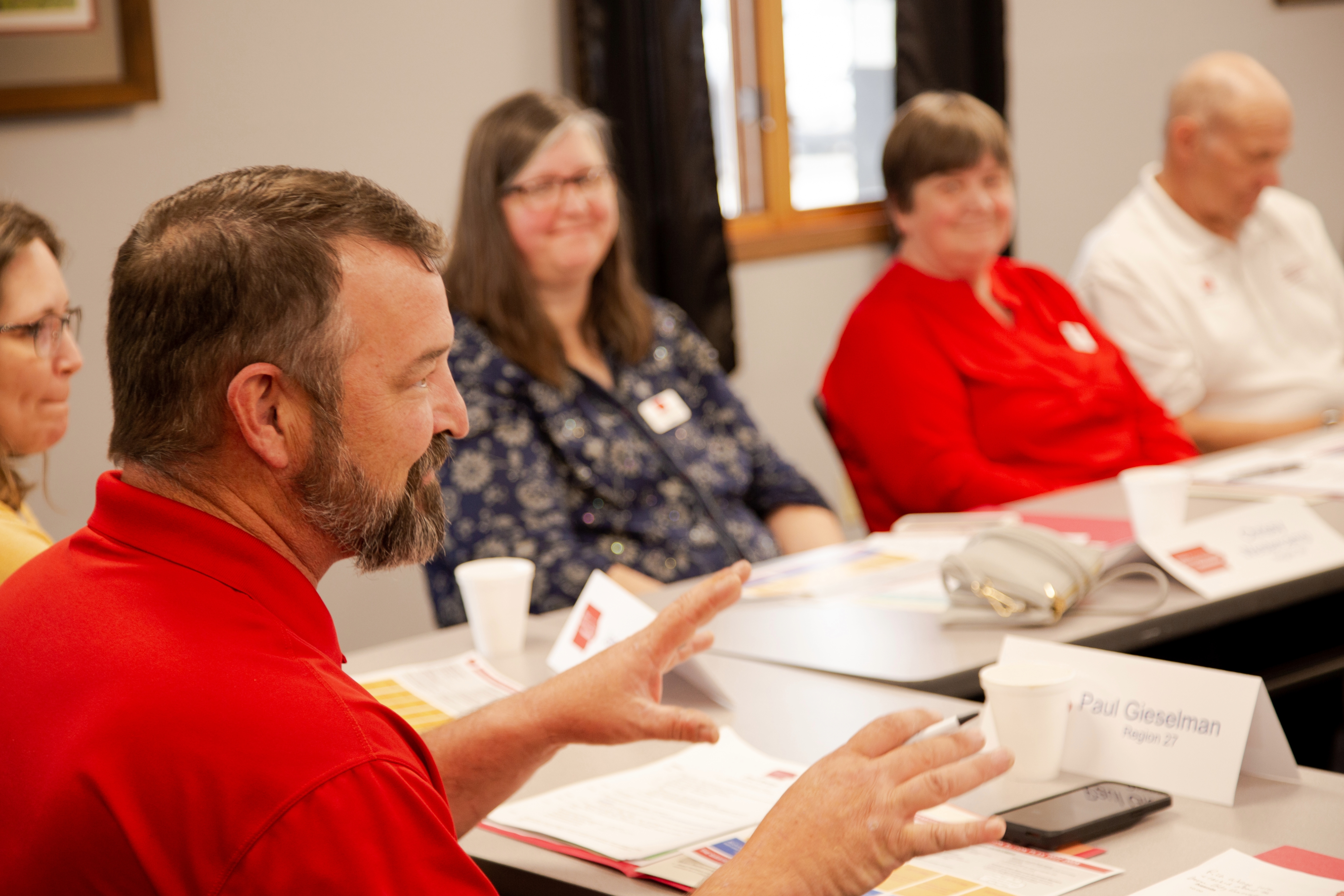 Extension council members at a meeting