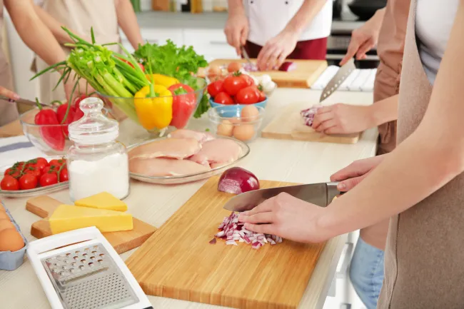 food being prepared