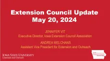 Extension Council Update title slide